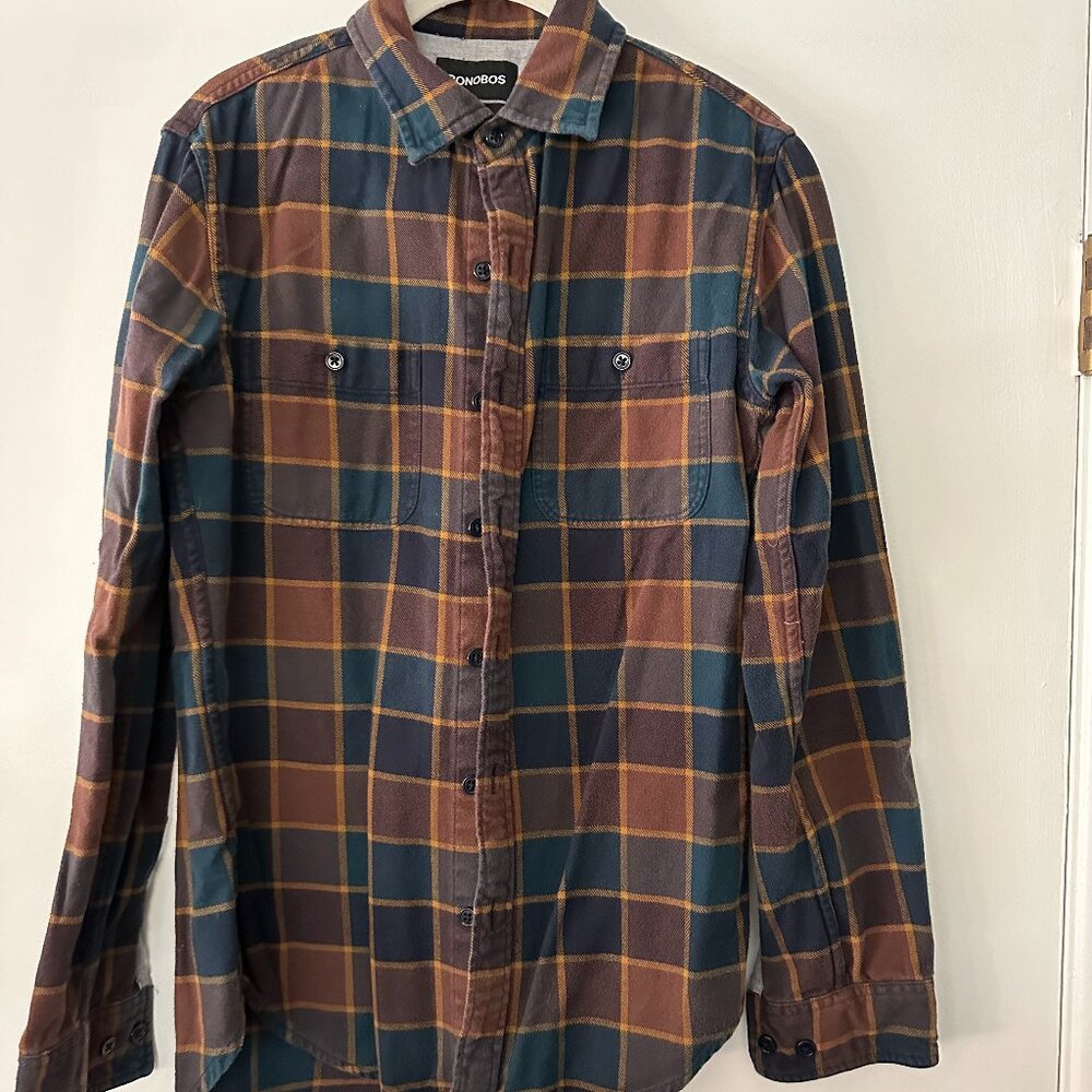 Flannel Bonobos Button Down Shirt Mens